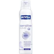 Desodorante Feminino Nivea Sensitive And Pure Aerosol Com 150ml - Imagem 1