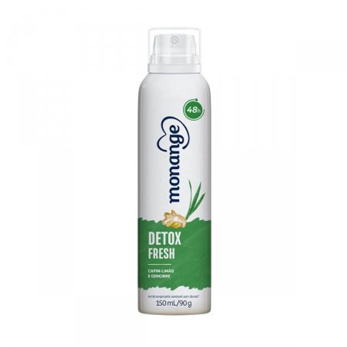 Desodorante Feminino Monange Detox Fresh Aerosol 150ml - Imagem 1