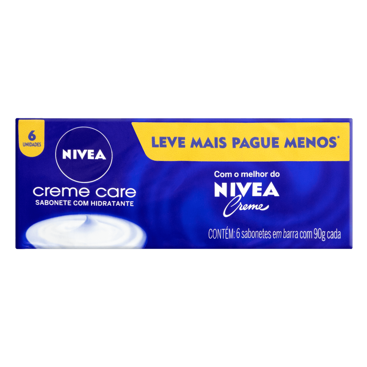 Sabonete Nivea Creme Care barra com 90g, leve 6 pague 5 - Imagem 1
