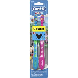 Escova Dental Macia Mickey Oral B Kids 2 Unidades