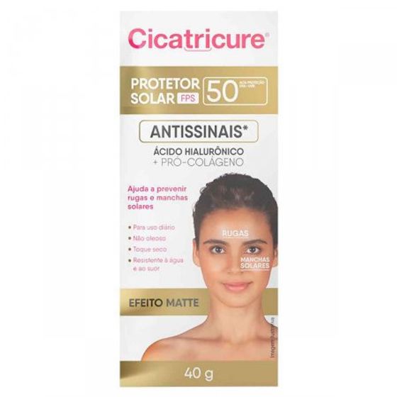 Protetor Solar FPS50 Cicatricure Antissinais 40G - Imagem 1