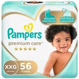 Fralda Pampers Premium Care Jumbo XXG 56 Unidades