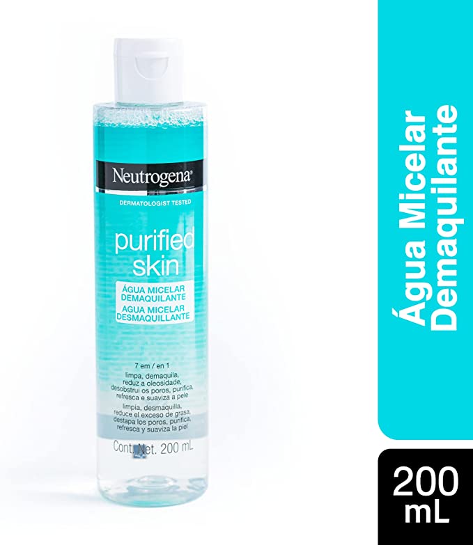 Água Micelar Purified Skin Neutrogena 200mL - Imagem 1
