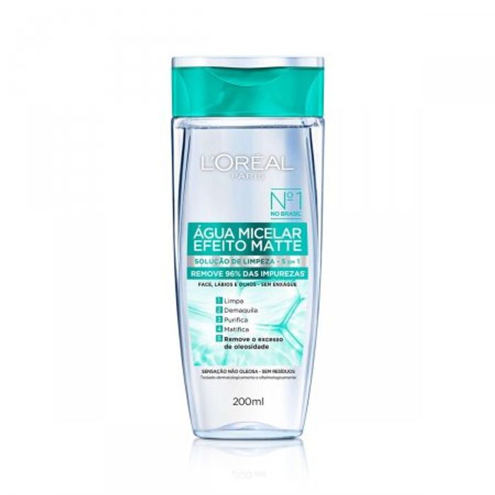 Água Micelar Efeito Matte Loréal 200mL - Imagem 1