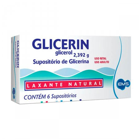 Glicerin 2.25g Supósitorio - Caixa com 6 Supositórios - Imagem 1