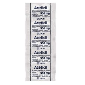 Aceticil 500MG Comprimido - Caixa com 10 Comprimidos