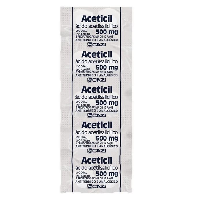 Aceticil 500MG Comprimido - Caixa com 10 Comprimidos - Imagem 1