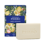 Sabonete Cremoso Phebo Mediterrâneo limão siciliano, barra com 100g