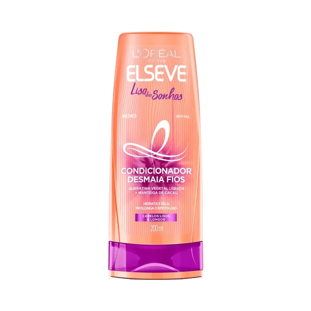 Condicionador Loréal Paris Elseve Liso Dos Sonhos Frasco 200Ml - Imagem 1