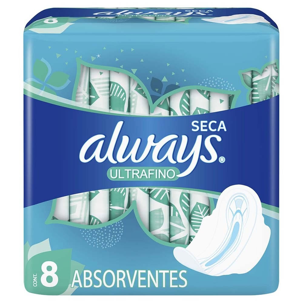 Absorvente Always Active Ultrafino Com Abas com 8 unidades - Imagem 1