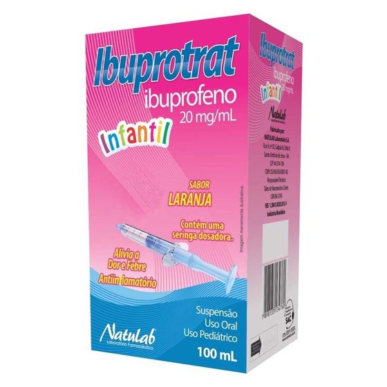 Ibuprotrat 20mg/mL Suspensão oral - Frasco com 100 mL - Imagem 1