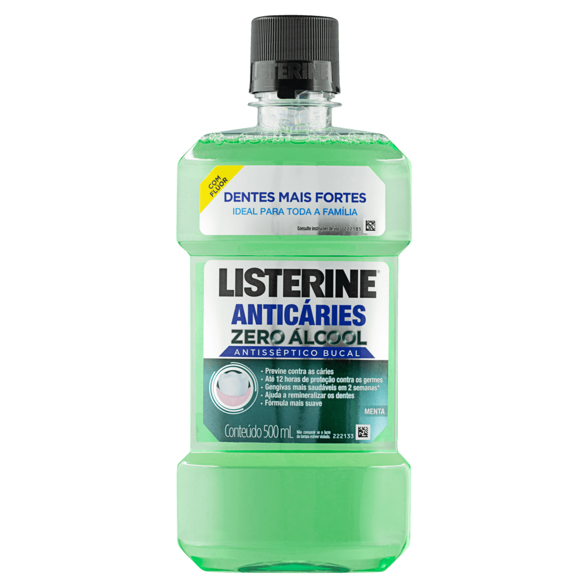 Listerine Anticaries Zero Alcool 500mL - Imagem 1
