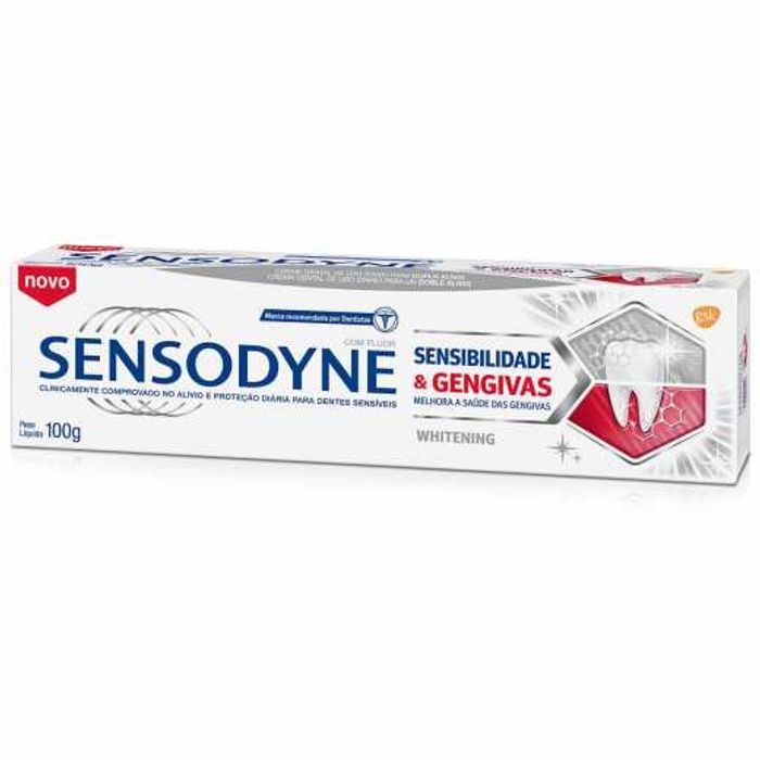 Creme Dental Sensodyne Sensibilidade And Gengivas Whitening 100g - Imagem 1