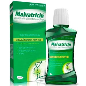 Malvatricin 1MG/ML + 0.1MG/ML Solução tópica oral - Frasco com 250 mL