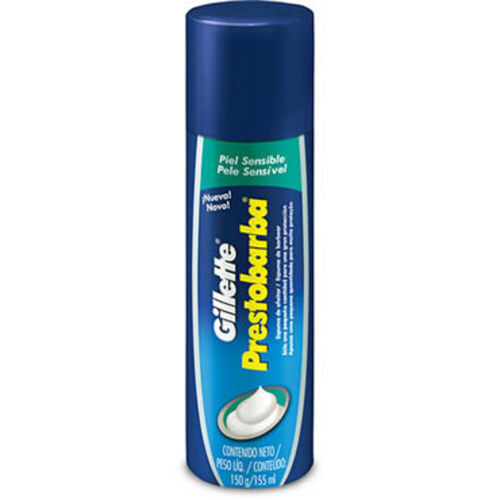Espuma de Barbear Gillette Prestobarba Para Pele Sensível Pele Sensivel, 150g - Imagem 1