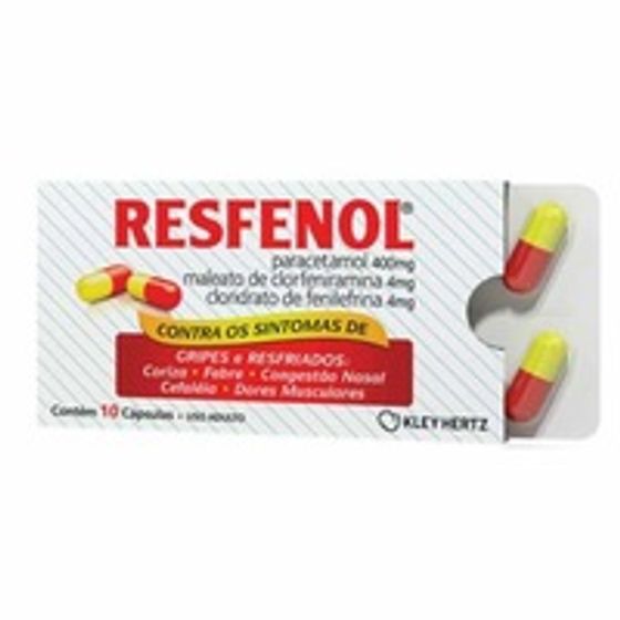 Resfenol 4MG + 4MG + 400MG Cápsula gelatinosa dura - Caixa com 120 Cápsulas - Imagem 1