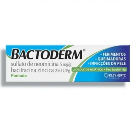 Bactoderm 5MG/G + 250UI/G Pomada dermatológica - Bisnaga com 15 g - Imagem 1