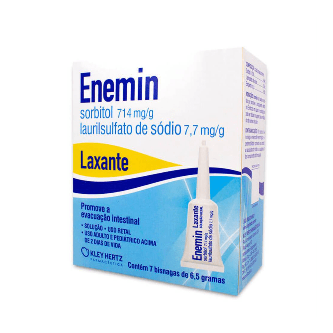 Enemin 714MG/G + 7.7MG/G Solução retal - 7 Bisnagas com 6.5 g - Imagem 1