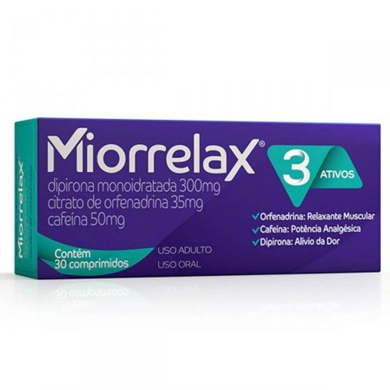 Miorrelax 300MG + 50MG + 35MG Comprimido - Caixa com 30 Comprimidos - Imagem 1