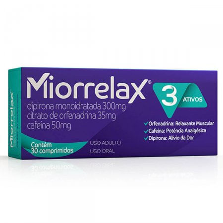 Miorrelax 300MG + 50MG + 35MG Comprimido - Caixa com 30 Comprimidos - Imagem 1