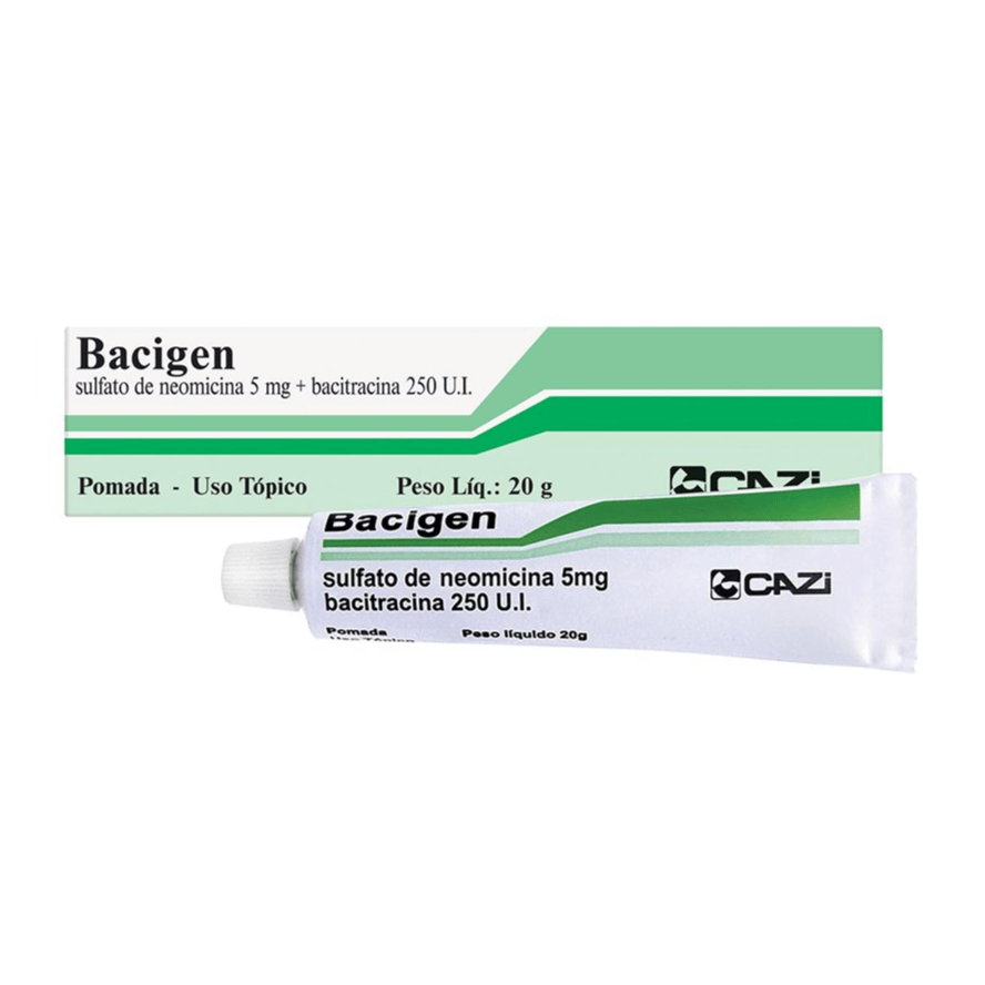 Bacigen 5MG/G + 250UI/G Pomada dermatológica - Bisnaga com 20 g - Imagem 1