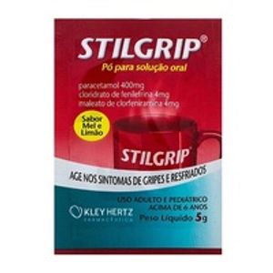 Stilgrip 4MG + 4MG + 400MG Pó para solução oral - 50 Envelopes com 5 g