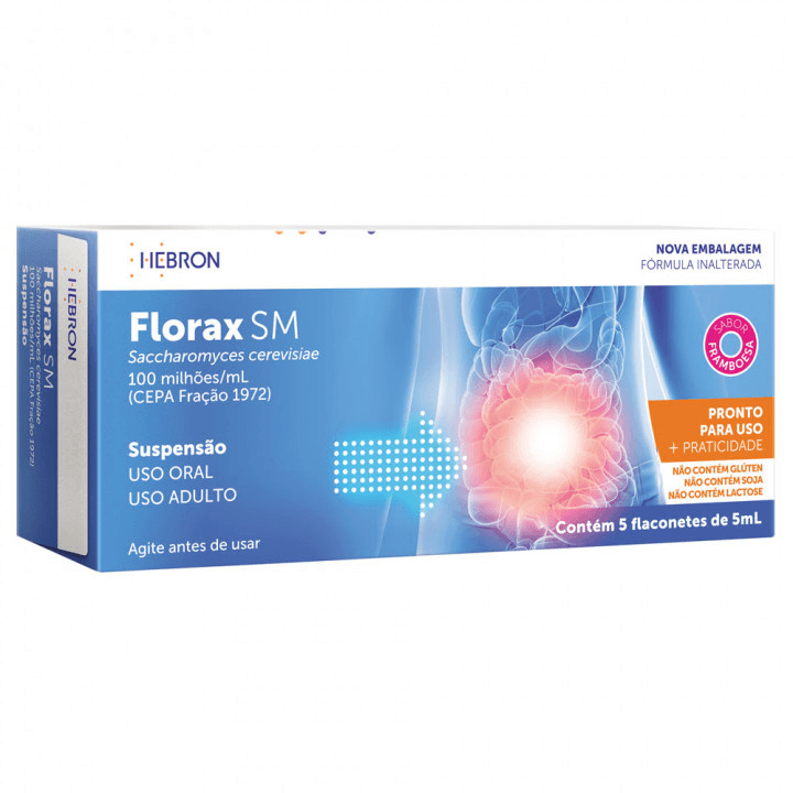Florax 100 milhões/mL Suspensão oral - 10 Flaconetes com 5 mL - Imagem 1