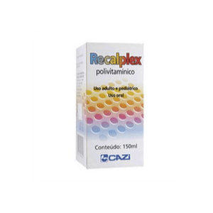 Recalplex 15MG + 2MG + 4.95MG + 49.95MCG + 45MG + 12675MG Xarope - Frasco com 150 mL