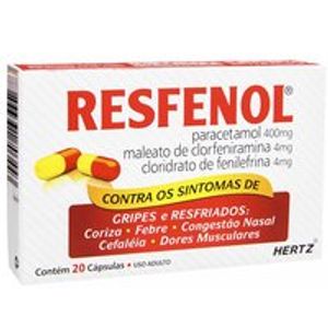 Resfenol 4MG + 4MG + 400MG Cápsula gelatinosa dura - Caixa com 200 Cápsulas