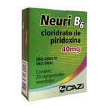 Neuri B6 40MG Comprimido revestido - Envelope com 20 Comprimidos