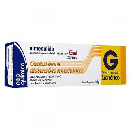 Nimesulida 20MG/G Gel dermatológico Bisnaga com 40 g - Imagem 1