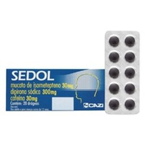 Sedol 30MG + 300MG + 30MG Comprimido revestido - Caixa com 20 Drágeas