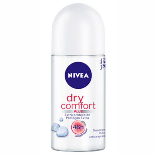 Desodorante Feminino Nivea Dry Comfort Roll On Com 50ml - Imagem 1