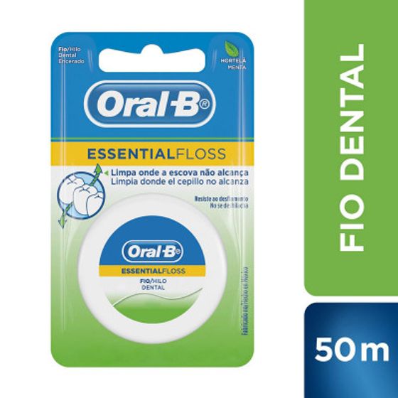 Fio Dental Oral-B Essential-Floss Menta, Menta 50m - Imagem 1