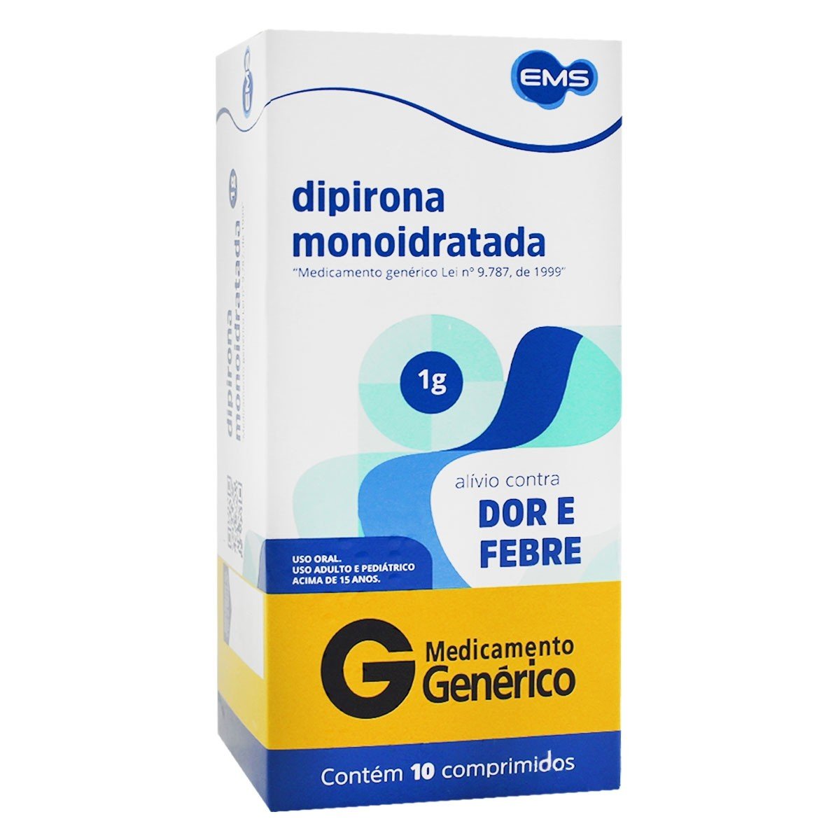 Dipirona 1g Comprimido - Caixa com 10 Comprimidos - Imagem 1