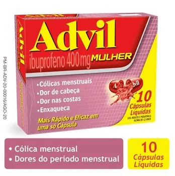 Advil Mulher 400mg Cápsula mole - Caixa com 10 Cápsulas - Imagem 1