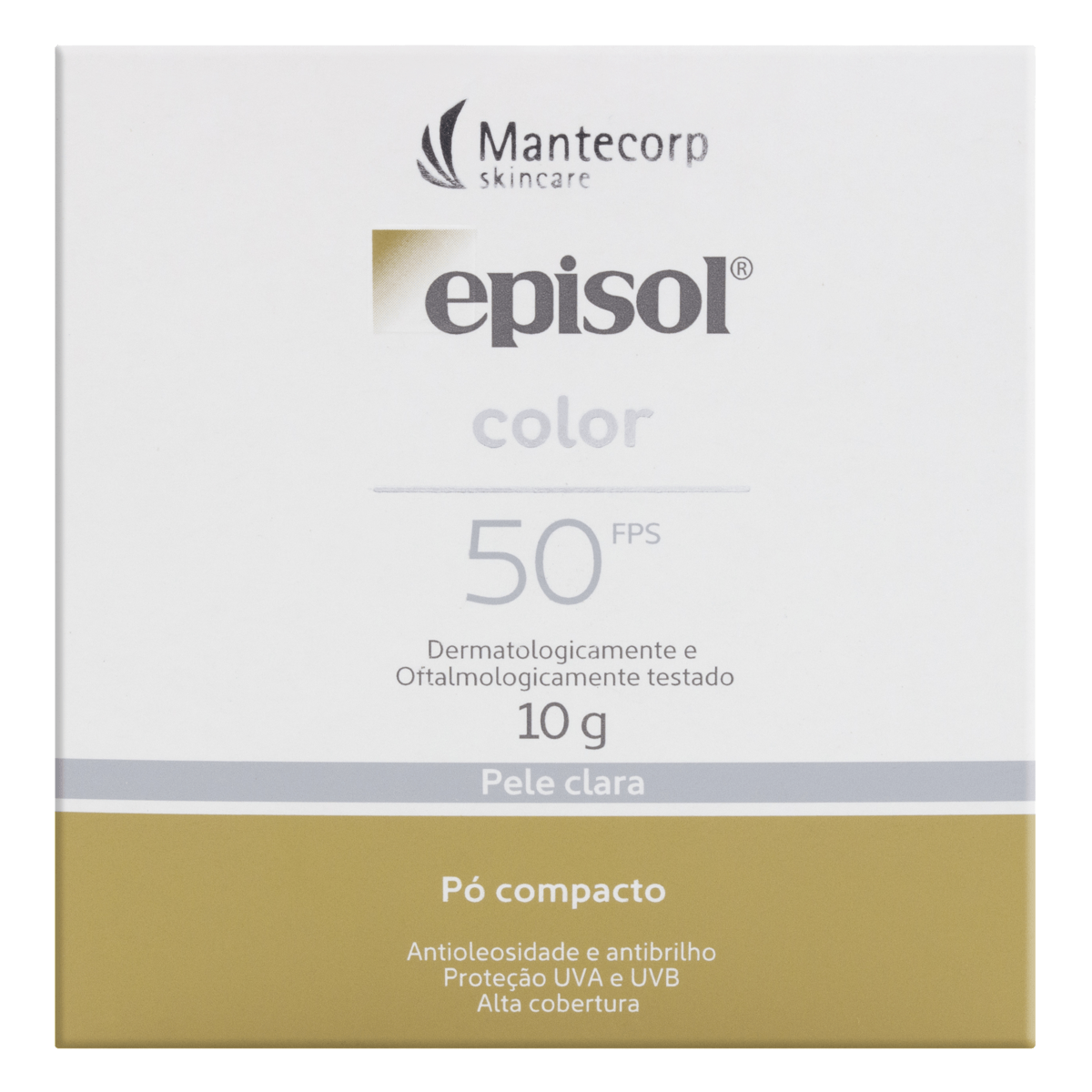 Protetor Solar FPS50 Episol Color Pó Compacto Pele Clara 10G - Imagem 1