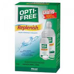 Kit Opti-Free Replenish 1 Solução Oftálmica 300Ml + 1 Solução Oftálmica 120Ml + 1 Estojo Para Lentes De Contato