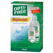 Kit Opti-Free Replenish 1 Solução Oftálmica 300Ml + 1 Solução Oftálmica 120Ml + 1 Estojo Para Lentes De Contato - Imagem 1