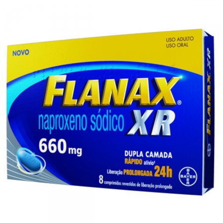 Flanax XR 660mg Comprimido revestido de liberação prolongada - Caixa com 8 Comprimidos - Imagem 1