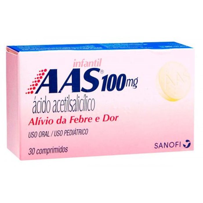 AAS Infantil 100mg - Caixa com 30 Comprimidos - Imagem 1