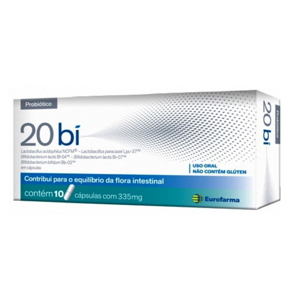 Probiótico 20 Bi 335mg - Caixa com 10 Cápsulas - Imagem 1