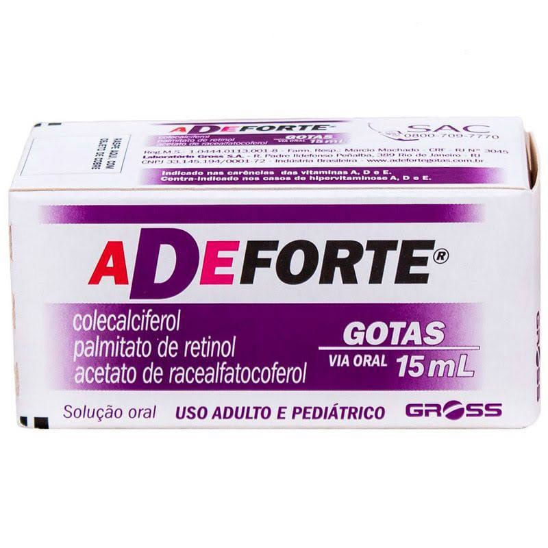 Adeforte 80 + 1000 + 1.5UI/mL + UI/mL + mg/mL - Gotas com 15mL - Imagem 1