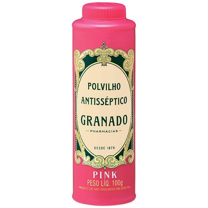 Polvilho Antisséptico Pink 11.735g + 0.352g + 3g + 17.602g Pó de Uso Tópico Frasco com 100 g - Imagem 1