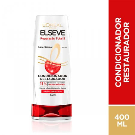 Condicionador Elseve Reparacao Total 5+ Com com 400ml - Imagem 1