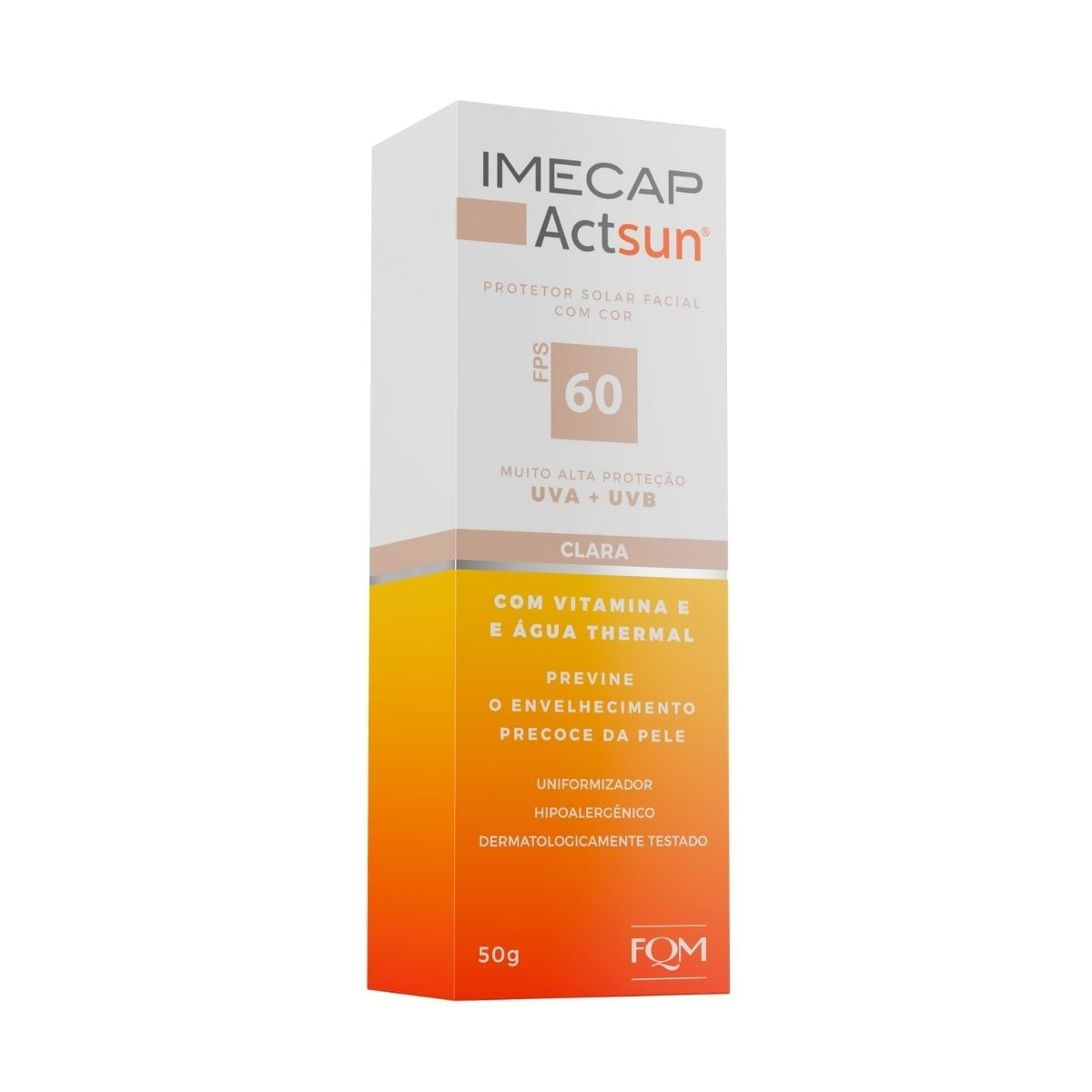 Protetor Solar Facial FPS60 Imecap Actsun Sem Cor 50g - Imagem 1