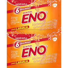 Sal de Fruta Eno 2.13g + 2.31g + 0.5g Pó Efervescente Sabor Laranja - 2 Sachês com 5g - Imagem 1