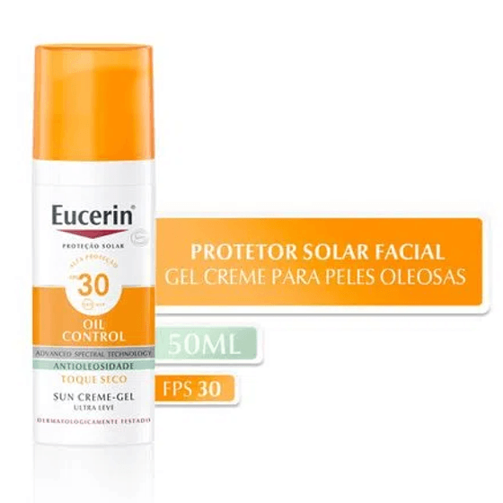 Protetor Solar Facial FPS30 Eucerin Oil Control 50mL - Imagem 1