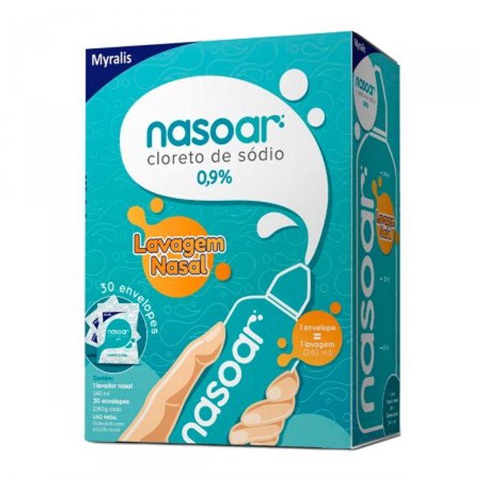 Nasoar 0.9% 30 Envelopes + Frasco Aplicador 240mL - Imagem 1