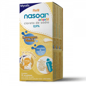 Nasoar Infantil Refil 15 Envelopes 1.08g